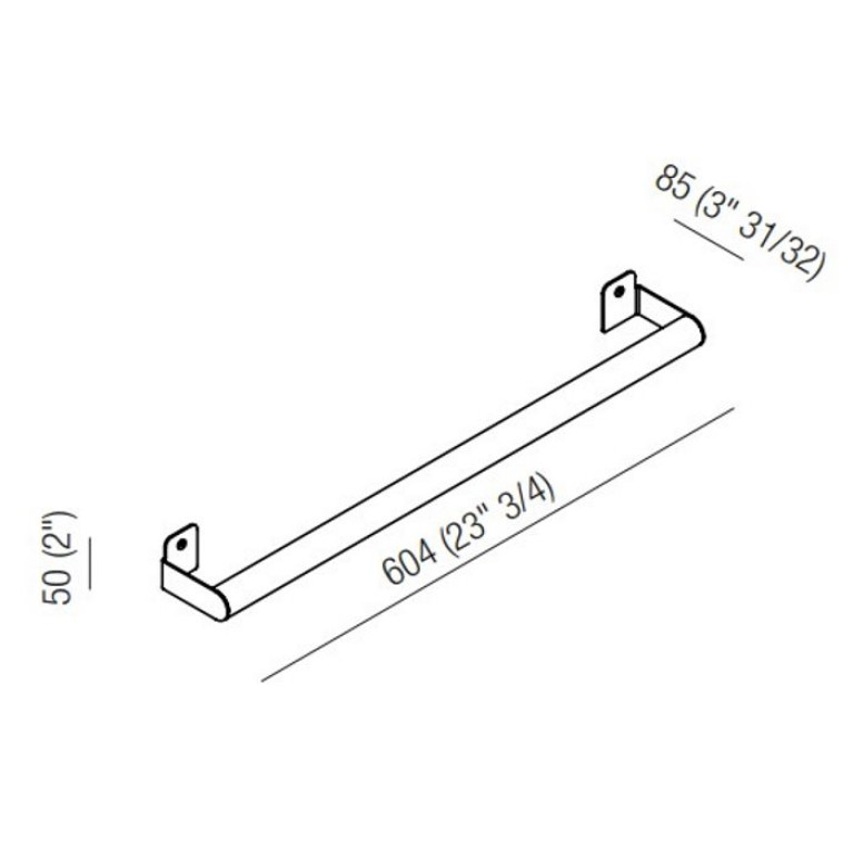 Agape Mach 2 Полотенцедержатель 60.4 см, цвет: черный