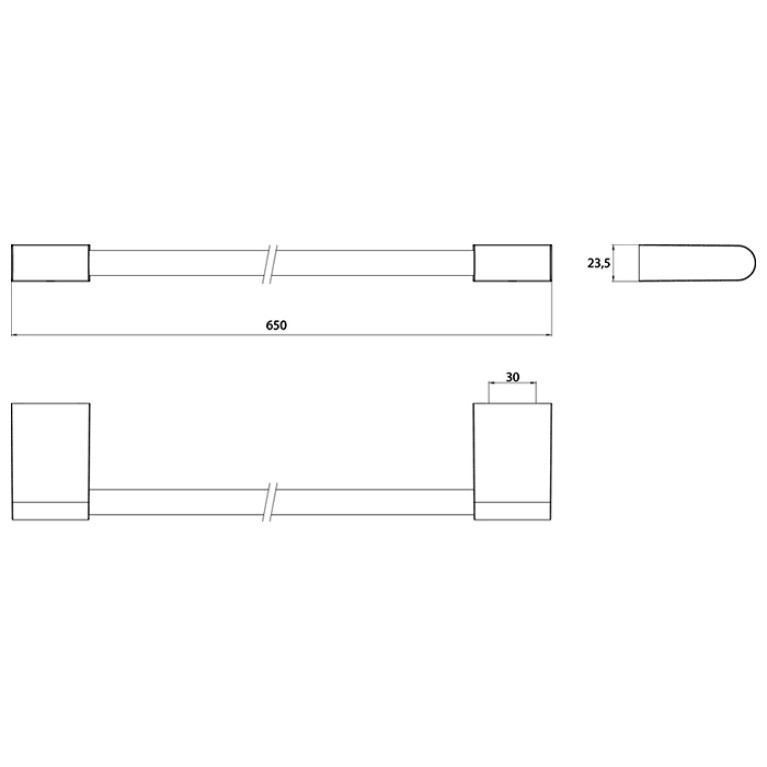Emco Flow держатель полотенец, 600mm, цвет хром