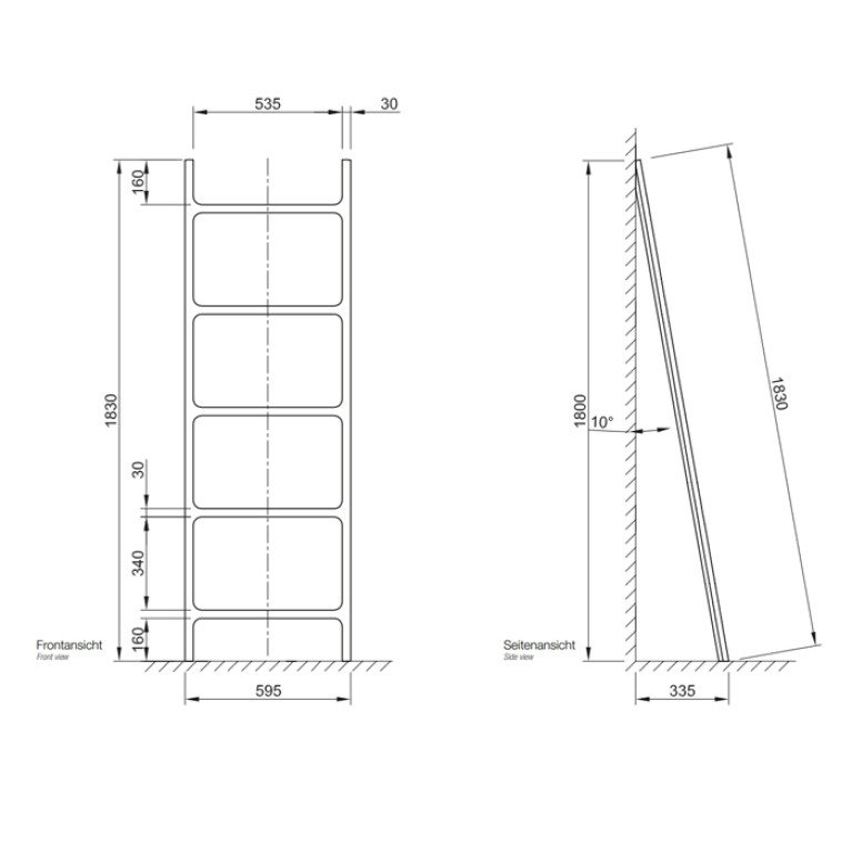 Decor Walther Stone HTLA Полотенцедержатель 180x60см, напольный, цвет: белый