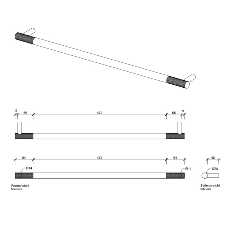 Decor Walther Club HTE60 Полотенцедержатель 60см, цвет: хром