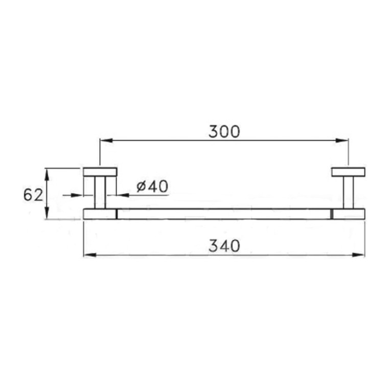 Stella Lucilla Полотенцедержатель настенный 30 см 602/30 цвет: хром