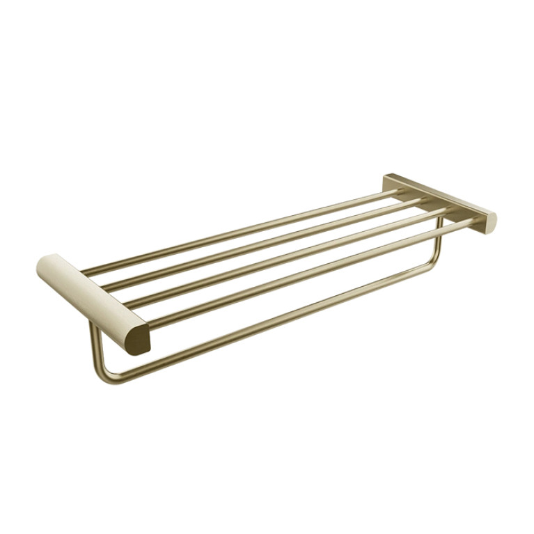GESSI Rilievo Полка с полотенцедержателем, 60 см, цвет: Brass Br. PVD