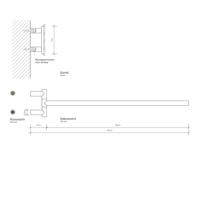Decor Walther Mikado HTE20 Полотенцедержатель 20см, цвет: розовое золото