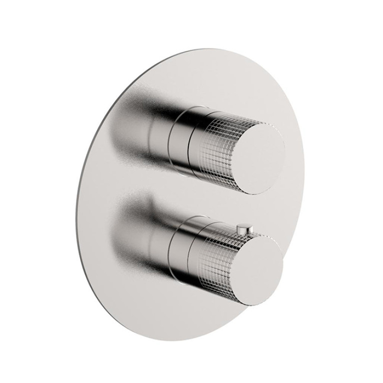 CISAL X32 Смеситель термостатический на 2 выхода, цвет Brushed Stainless Steel (без внутр части ZA018101)