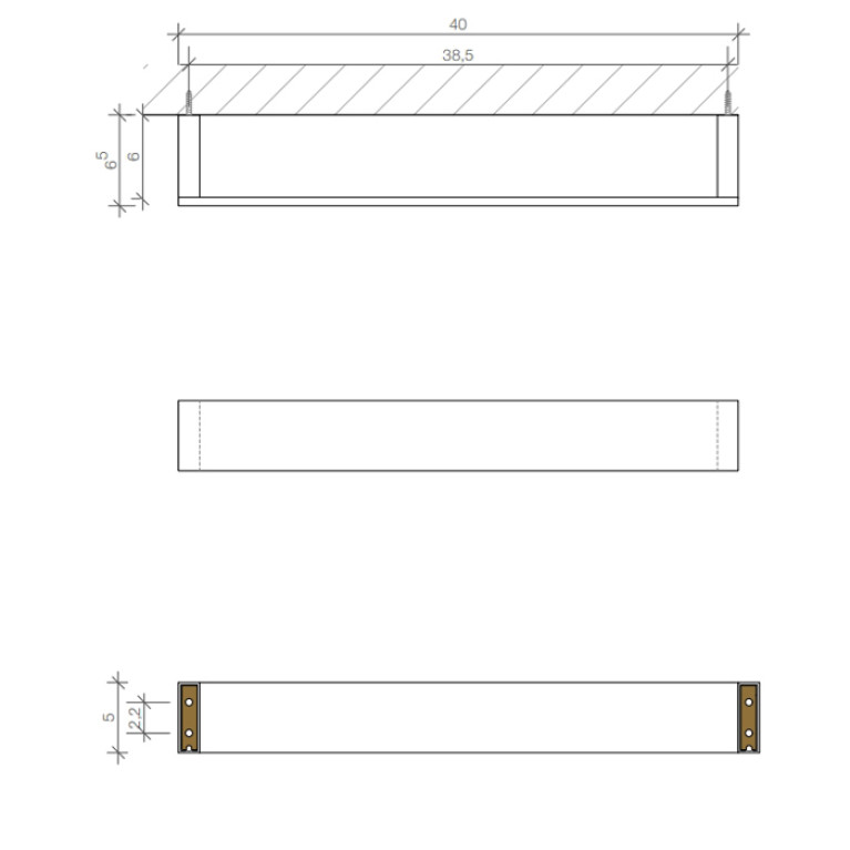 Decor Walther Brick HTE40 Полотенцедержатель 40см, цвет: хром