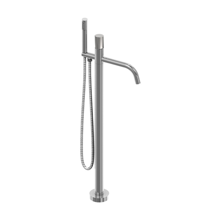 CISAL X32 Смеситель напольный для ванны, с ручным душем, цвет Inox spazzolato