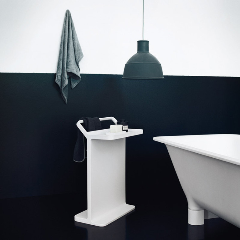 Agape Multifunzione Полотенцедержатель с полкой 50x30.5x73.2 см., напольный, цвет: белый