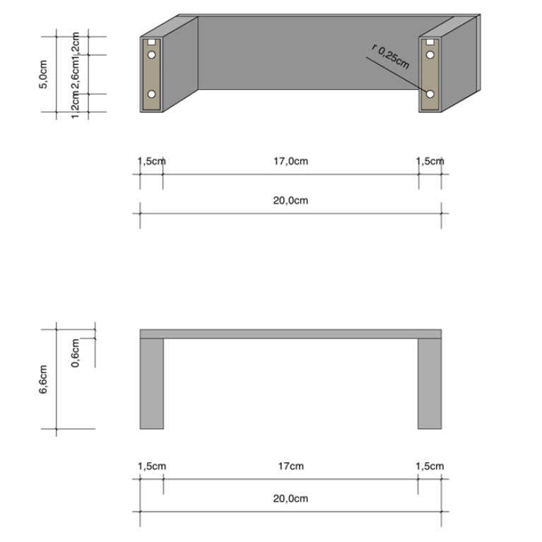 Decor Walther Brick HTE20 Полотенцедержатель 20см, цвет: хром