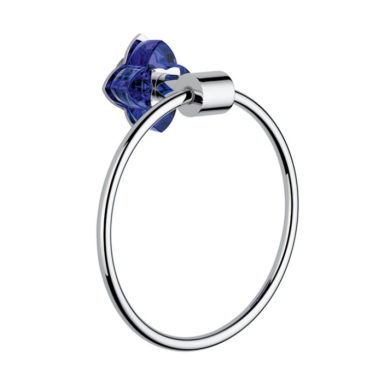 THG PETALE DE CRISTAL BLEU Полотенцедержатель-кольцо, цвет хром