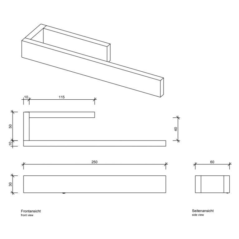 DECOR WALTHER CONTRACT CT HTR Полотенцедержатель, цвет черный матовый