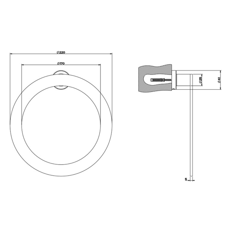 Gessi Emporio accessories Полотенцедержатель кольцевой, цвет: Chrome