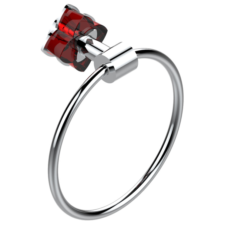 THG PETALE DE CRISTAL ROUGE Полотенцедержатель-кольцо, цвет хром