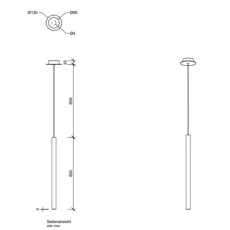 Decor Walther Pipe 1 D Светильник потолочный 3.5xh70-220см с диммером, светодиодный, 1x LED 6.5W, цвет: латунь полированная ЗАКАЗ ПО ЗАПРОСУ