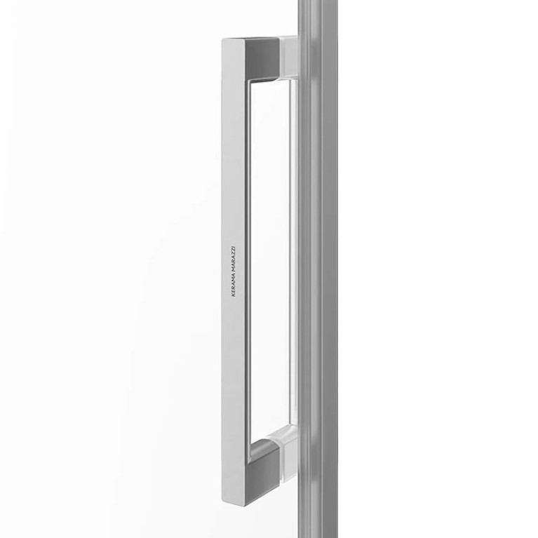 KERAMA MARAZZI Душевая дверь CRISTALLO, раздвижная с функцией soft close, 140х210, брашированный никель, уп-ка 1/2