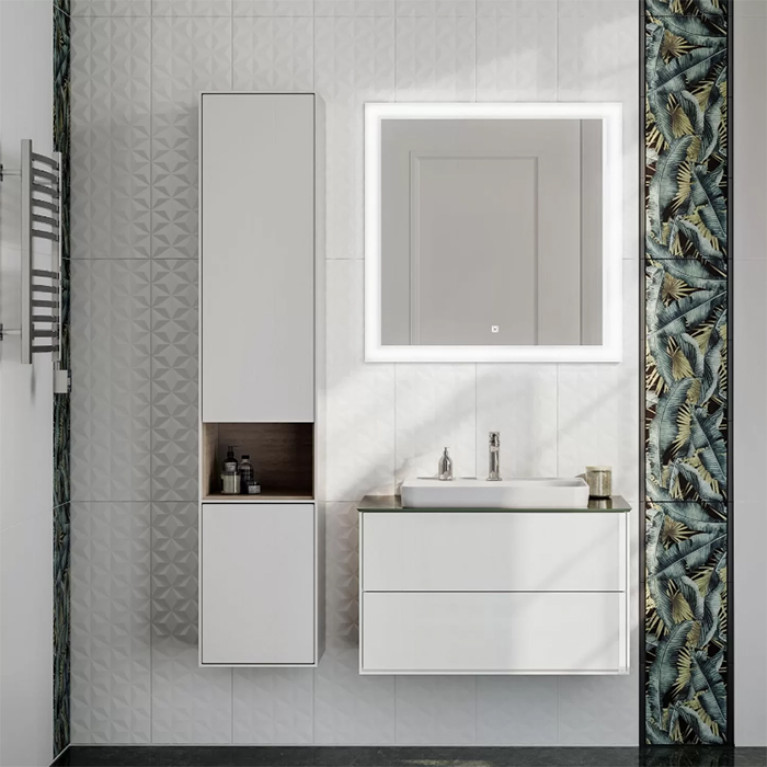 Kerama Marazzi Раковина PLAZA встраиваемая сверху 55*40*12,7см,  с 1 отв.под смеситель, без перелива, белая глянцевая