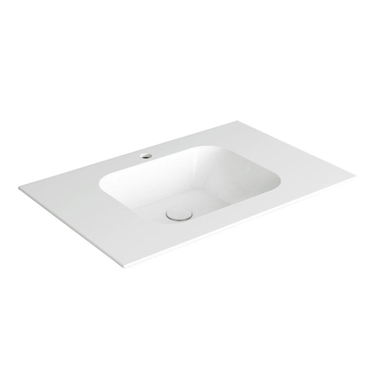 SIMAS WAVE Раковина на столешницу  80x50xh14,5 см, с 1 отв под смеситель,цвет белый