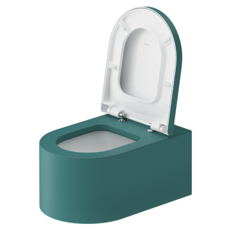 Duravit  Millio Унитаз подвесной  декор Smooth  370х570 мм, крепление в компл.,цвет аквамарин матовый