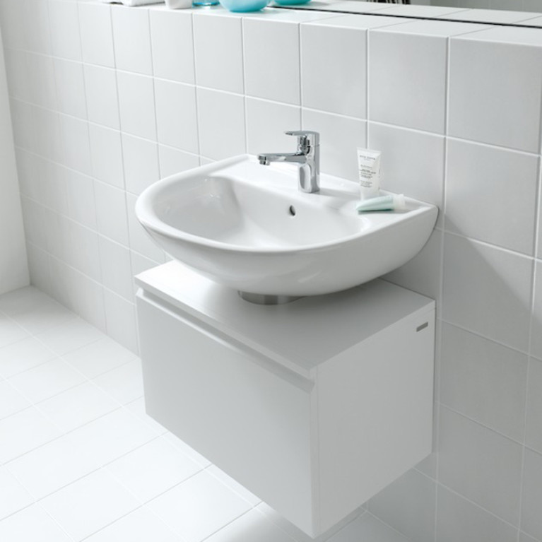 Laufen Pro  Раковина 55х44х16 см,подвесная с 1 отв. под смеситель по центу, c переливом, цвет: белый