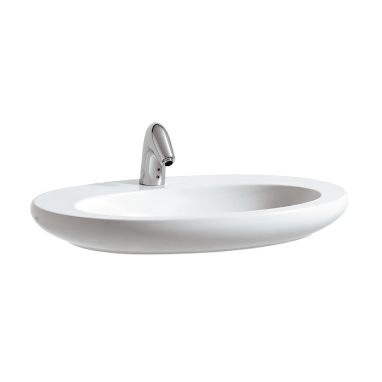 Laufen Alessi One Раковина полувстр 750х520х90мм с 1 отв., с покр. LLC, цвет: белый (последнюю со Склада продаем с базой 4.2403.3.097.630!)