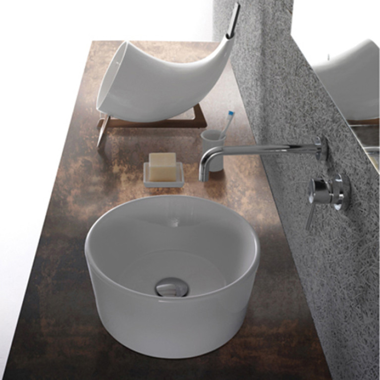 GLOBO Forty3 Раковина накладная 35*35*h12.5см, без отв-я под смеситель, без перелива, цвет белый  (Снято с пр-ва)