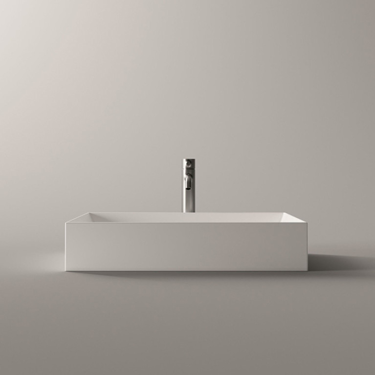 Alice Spy Раковина Rectangular 60x38хВ12, накладная, без отверстия под смеситель, белый глянцевый