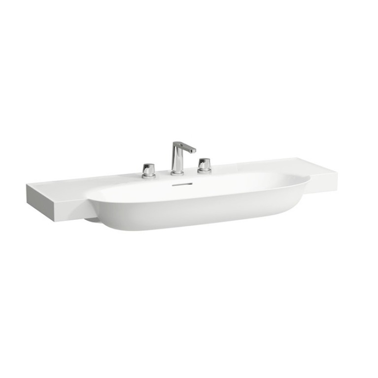 Laufen New Classic Раковина накладная овальная 1200х480х75 мм, с 3 отв под смеситель,с переливом, цвет белый LCC, с покрытием  LAUFEN Clean Coat