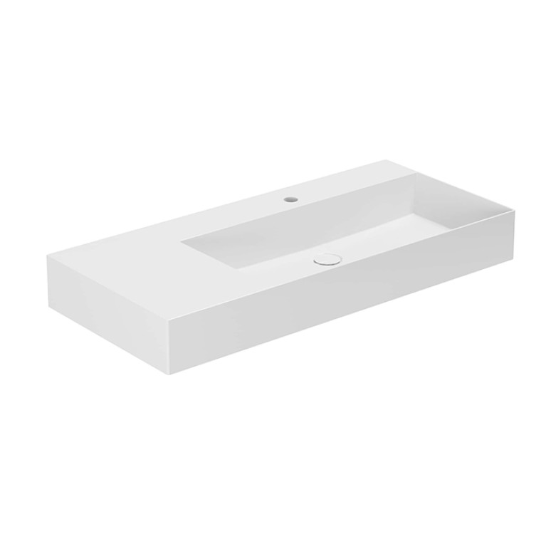 AZZURRA ELEGANCE Squared Раковина подвесная/накладная  102х46х12.5см c отв. под смеситель , цвет белый