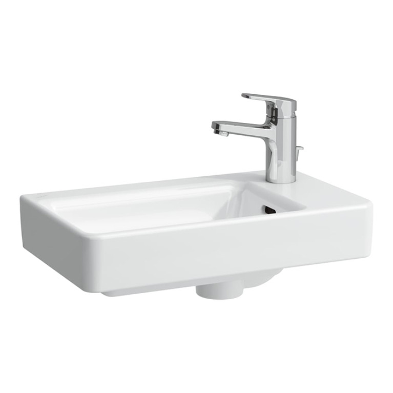 Laufen Pro S мини-раковина, полка справа, 480x280x85 мм, 1 отв для смесит, покрытие LCC, белый (ПО ЗАПРОСУ!)