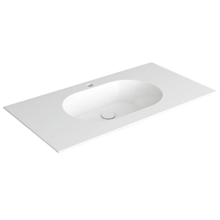 SIMAS WAVE Раковина на столешницу  100x50xh14,5 см, с 1 отв под смеситель,цвет белый