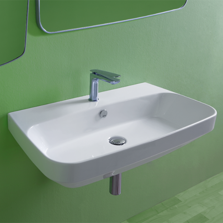 Simas Baden Baden Раковина подвесная  80х45 см, с 1 отв. для смесителя, цвет белый (без крепления F89)