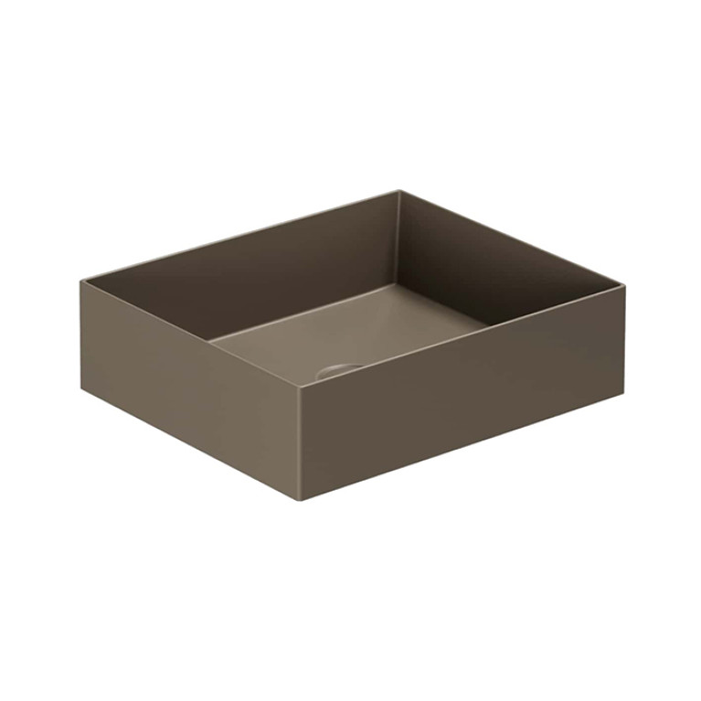 AZZURRA ELEGANCE Squared раковина подвесная/накладная 45х38х12.5 см без отв. под смеситель, цвет Cacao