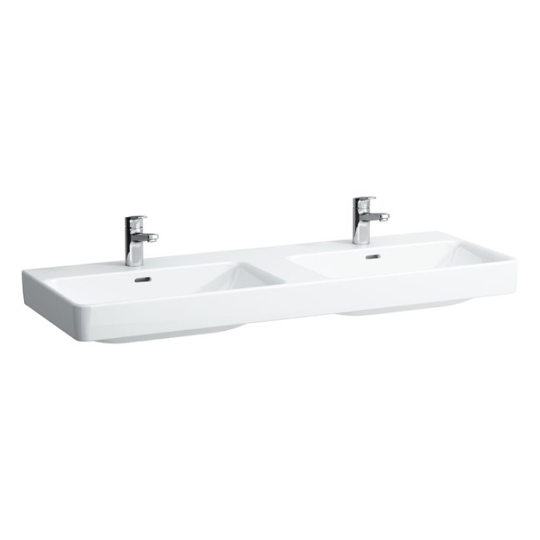 LAUFEN PRO S Раковина двойная 1300x465х175мм с 1 отв под смес на каждую раков, цвет белый глянц (со скл.продаем с 4.8308.2.095.485.R и по запросу без)