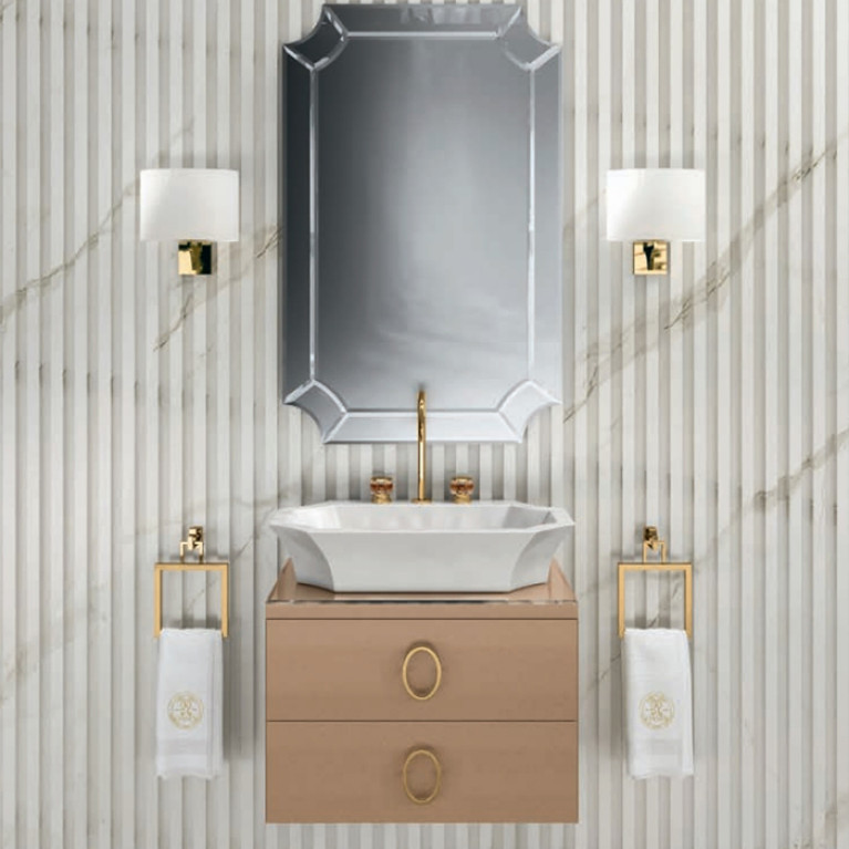 OASIS Раковина 700х480х140 мм., для установки на столешницу, с 3 отверстиями для смесителя, цвет белый