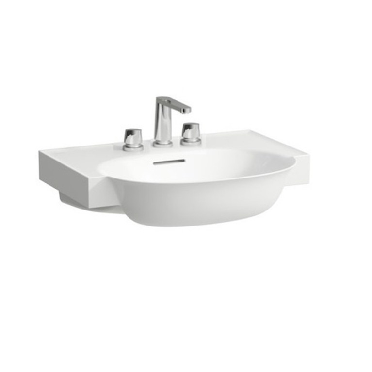 Laufen New Classic Раковина накладная овальная 600х480х75 мм, с 3 отв под смеситель,с переливом, цвет белый LCC, с покрытием  LAUFEN Clean Coat
