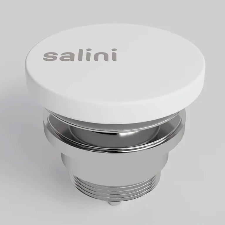 Salini Клапан донный фиксированный  D 604  S-Stone матовый, для раковины цвет: белый