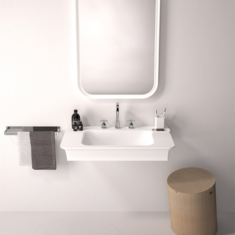 Agape Novecento XL Раковина подвесная 90х55х13 см, 3 отв, цвет: белая