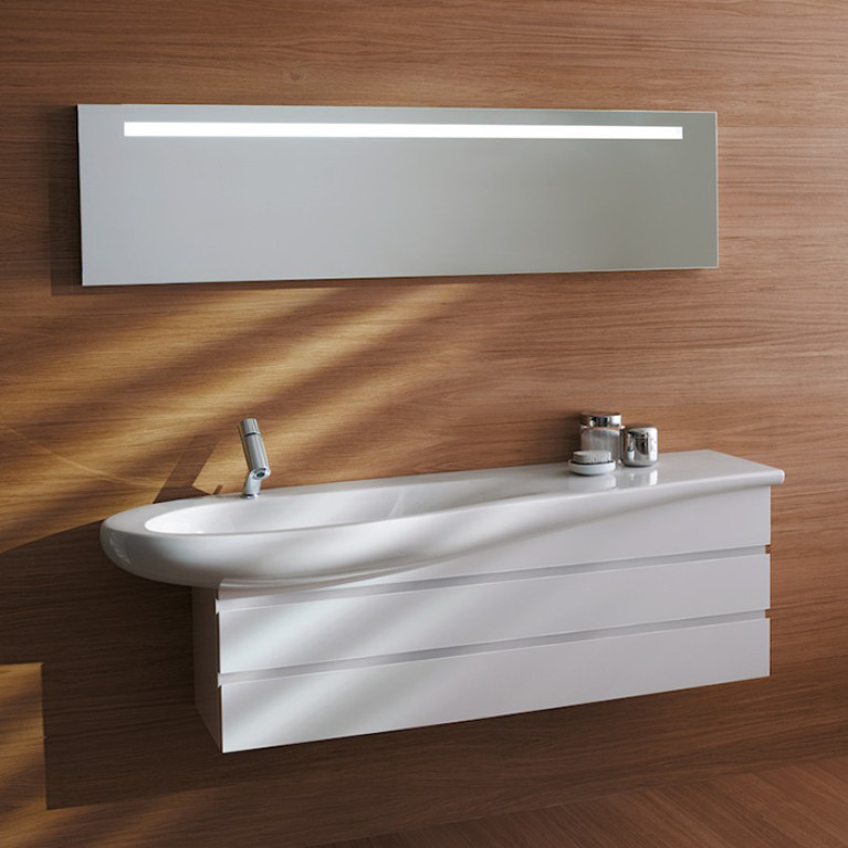 Laufen Alessi One Раковина 1200х500х165мм с 1 отв. под смеситель, полка справа, с покр. LLC, цвет: белый