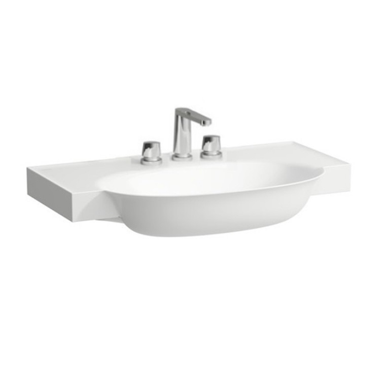 Laufen New Classic Раковина накладная овальная 800х480х75 мм, с 3 отв под смеситель, без перелива, цвет белый