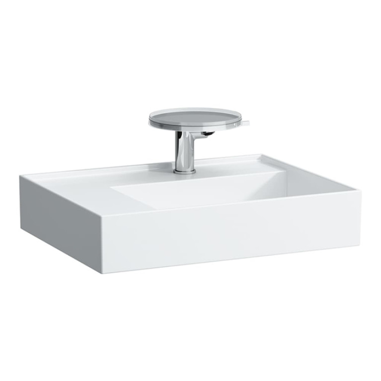 Laufen Kartell Раковина 600х460х120мм с 1 отв. под смеситель, со скр сливом, полка слева, цвет: белый (не производится!)