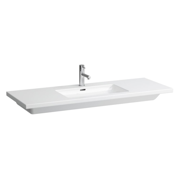 Laufen Living City Раковина-столешница Living square 130х48 см, подрезаемая, с 1отв. для смесителя, цвет белый