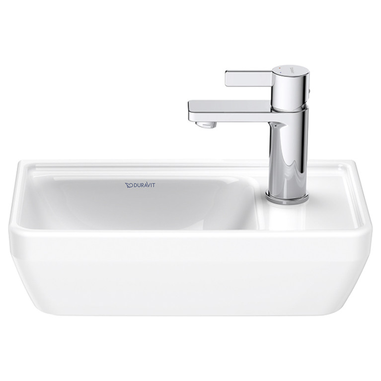 Duravit D-Neo Раковина 400  мм, без перелива, с 1 отв. под смеситель справа, цвет: белый