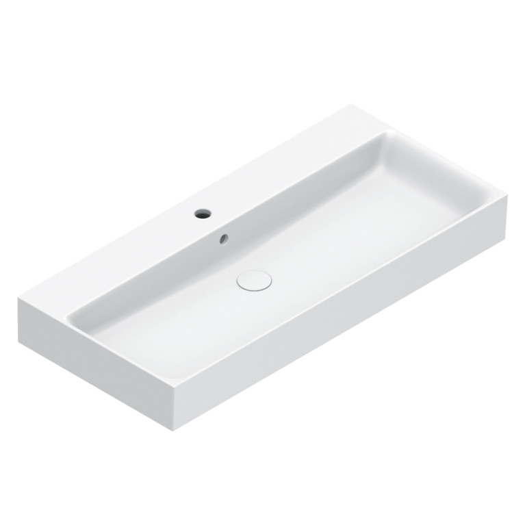Catalano PREMIUM Раковина 100x47, с 1 отв. под смеситель, покрытие Cataglaze+, цвет белый глянцевый