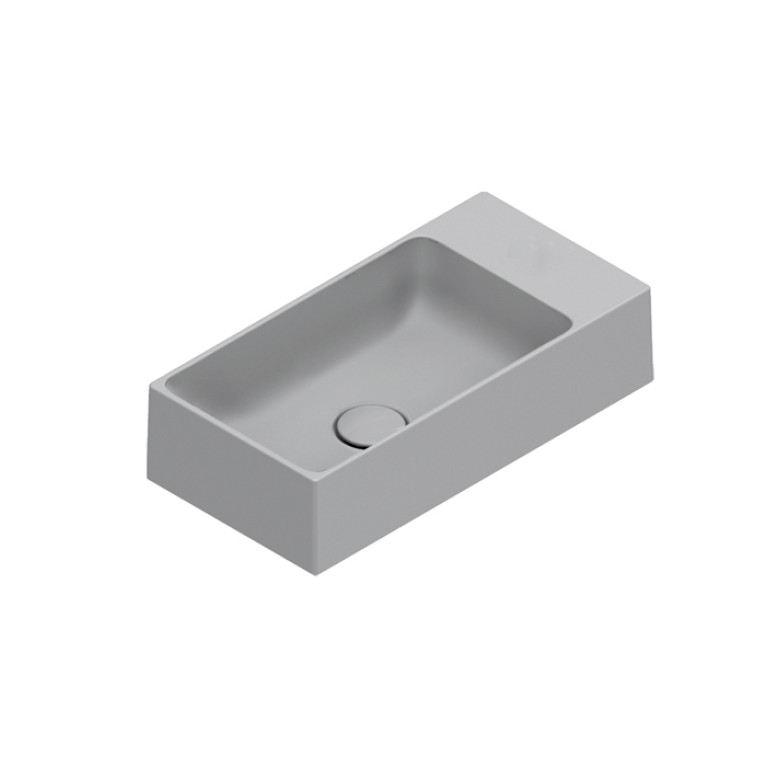 Catalano PREMIUM Раковина 50x25, без отв. под смеситель, покрытие Cataglaze+, цвет Cemento Satinato