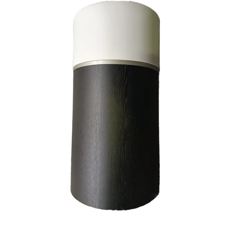 NOORTH milldue edition ROMA I Раковина напольная &Oslash;450x880 мм., слив в пол, c сифоном с д/к, корпус Rovere nero, вставка Platino, раковина Bianco opaco