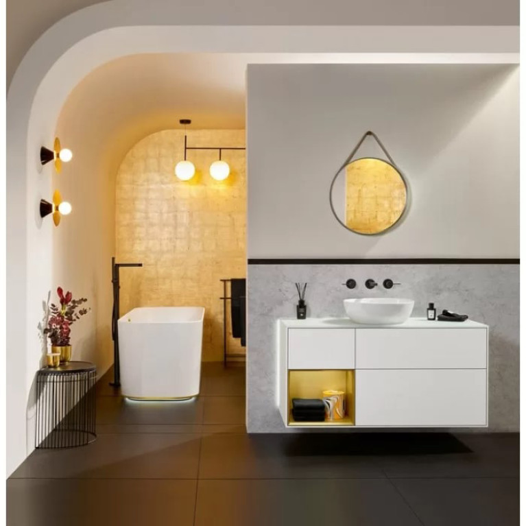 VilleroyBoch Artis Раковина накладная 430*430*125h, без отв. под смеситель, без перелива, TitanCeram, цвет альпийский белый