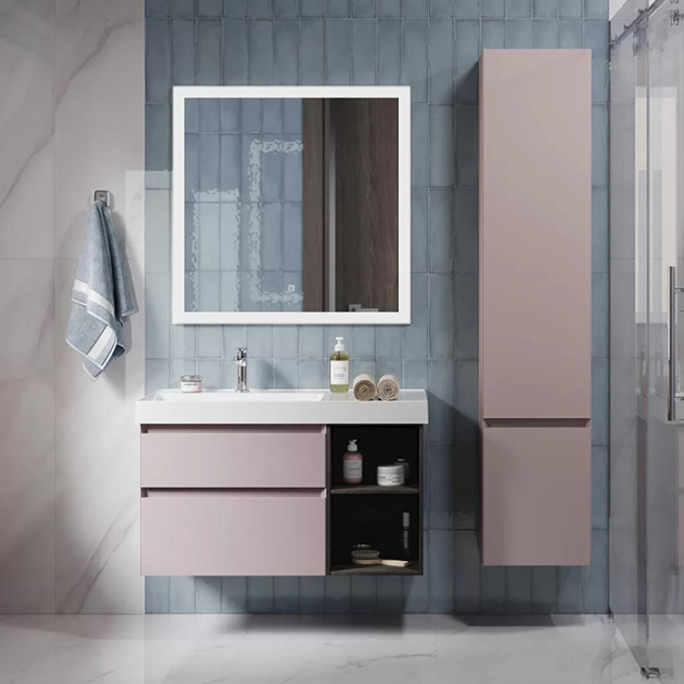 Kerama Marazzi Раковина CUBO левая подвесная\мебельная 90,5*48,5*35см с 1 отв. под смеситель, с переливом, цвет белый глянцевый (Цена по Акции)