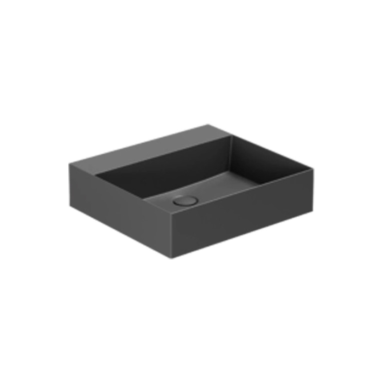 AZZURRA ELEGANCE Squared раковина подвесная/накладная  50х45см без отв. под смеситель , цвет CARBONE