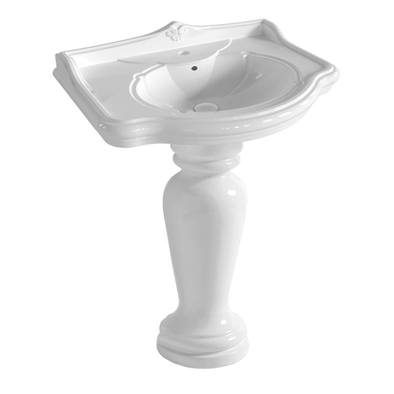 AZZURRA JUBILAEUM Раковина накладная  72х54х32 см, с 3 отв. под смеситель , цвет белый