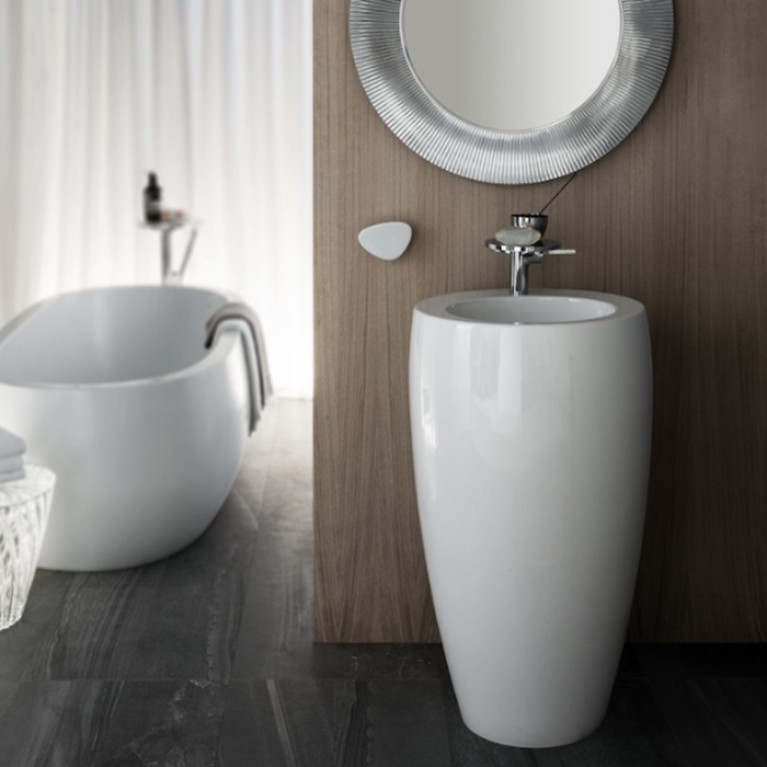 Laufen Alessi One Раковина пристенная 520х530х850мм без отв. под смеситель, крепление к стене, с покр. LLC, цвет: белый