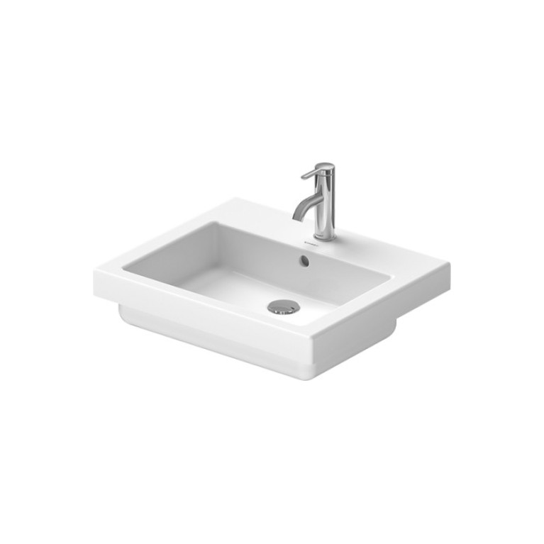Duravit Vero Раковина 550x465 мм, Раковина встраиваемая, с переливом, с плоскостью под смеситель (Спец.цена из наличия)